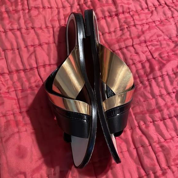 Lanvin two color Criss Cross sandal Slides - Picture 4 of 5